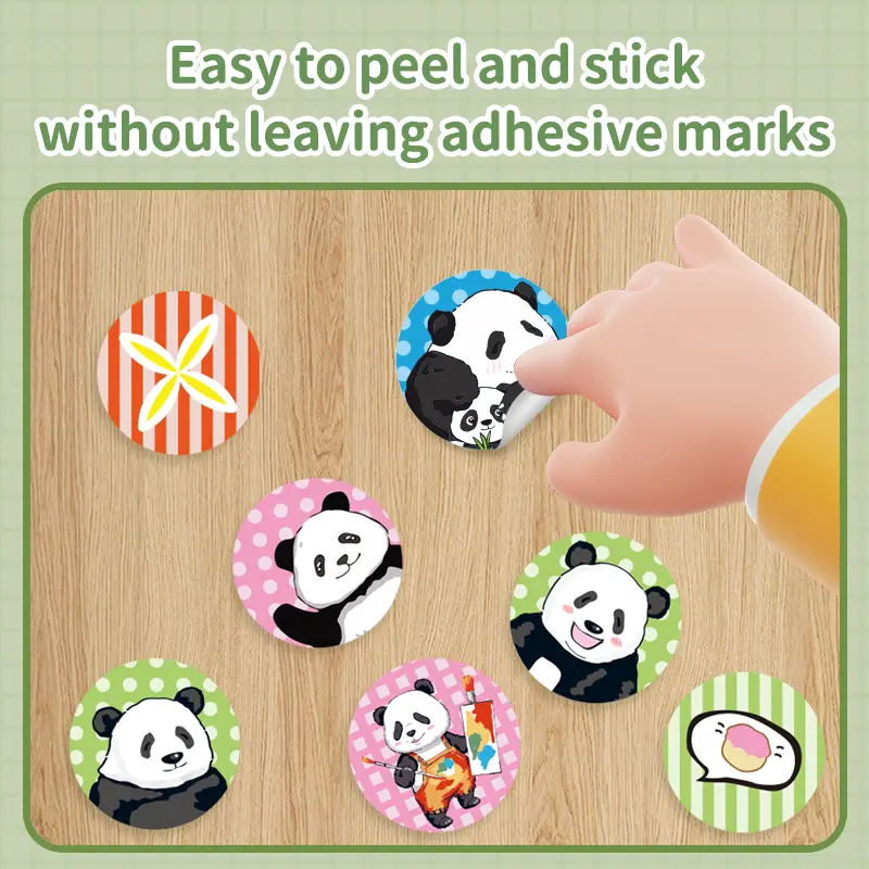 Children Panda Stamp Seals Stamps for Stationery Stickers Sticker Name Children's Clothing Seal Toy Toys Magic Child Birthday
