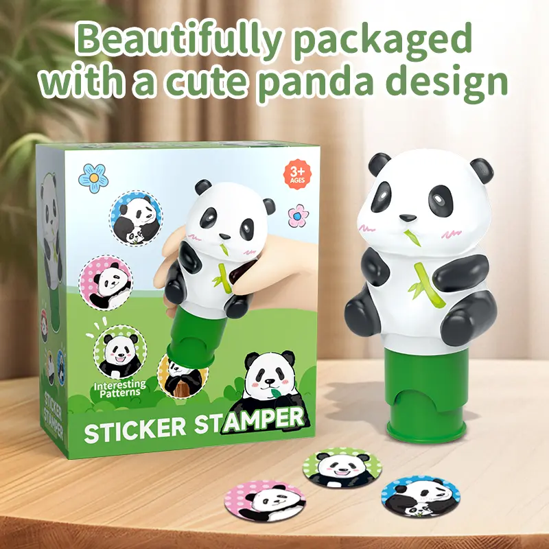 Children Panda Stamp Seals Stamps for Stationery Stickers Sticker Name Children's Clothing Seal Toy Toys Magic Child Birthday