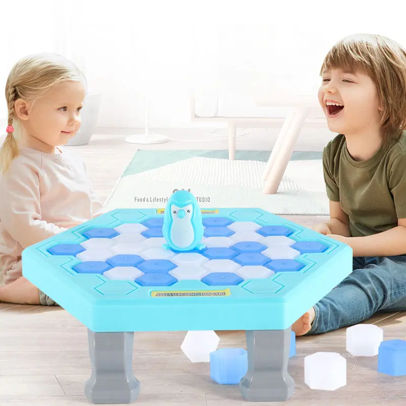 Children Save Penguin Ice Breaking Game Parent-child Interactive Funny Family Penguin Trap Toys Desktop Ice Cubes Balance Toy