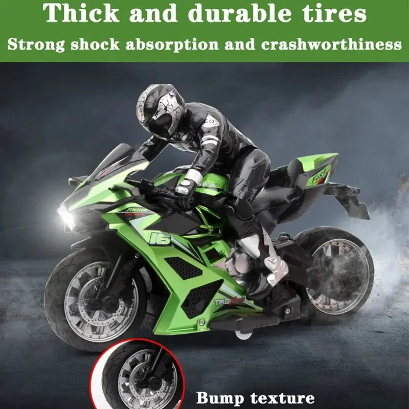 Remote Control Stunt Motorbike 360° Rotation Drift RC Car Model High Speed USB Charge Climbing Racing RC Motorcycle Toy for Kids
