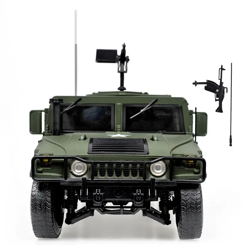 1/18 Diecast Car Model Toy Tactical Vehicle Military Armored Car Alloy Model With LED 7 Doors Opened Hobby Collection Toy