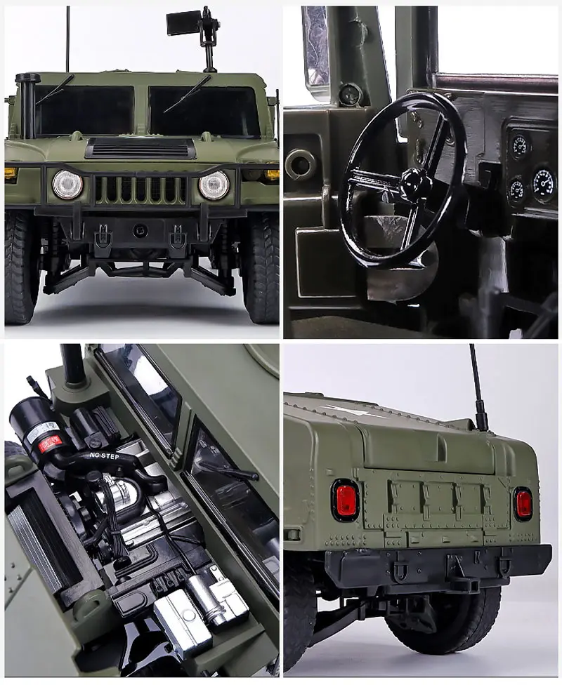 1/18 Diecast Car Model Toy Tactical Vehicle Military Armored Car Alloy Model With LED 7 Doors Opened Hobby Collection Toy