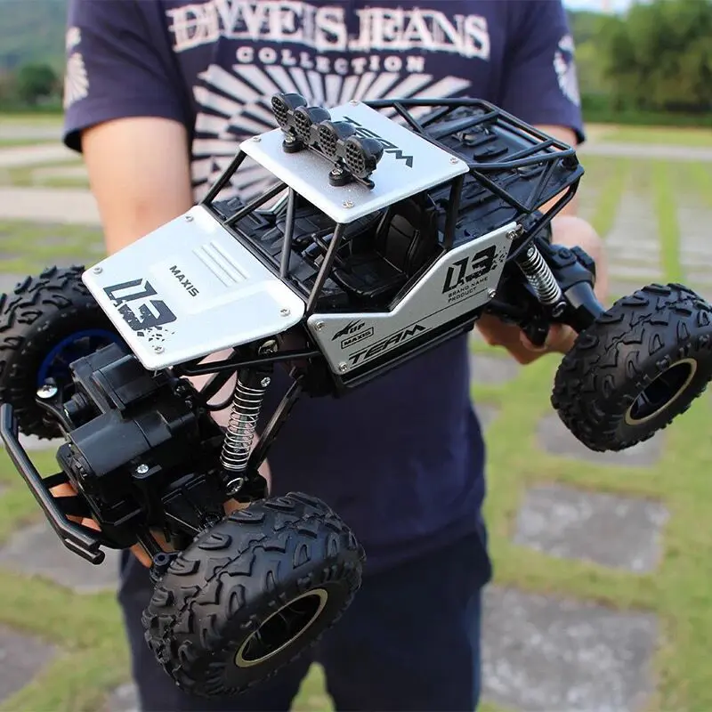 RC Racing Car 4WD Rock Crawler Radio Remote Control Car 2.4G Double Motors High Speed Vehicle Model Climbing Off-Road Buggy Toy