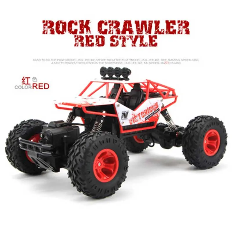 RC Racing Car 4WD Rock Crawler Radio Remote Control Car 2.4G Double Motors High Speed Vehicle Model Climbing Off-Road Buggy Toy