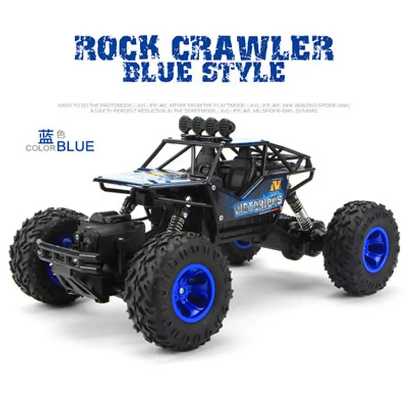 RC Racing Car 4WD Rock Crawler Radio Remote Control Car 2.4G Double Motors High Speed Vehicle Model Climbing Off-Road Buggy Toy