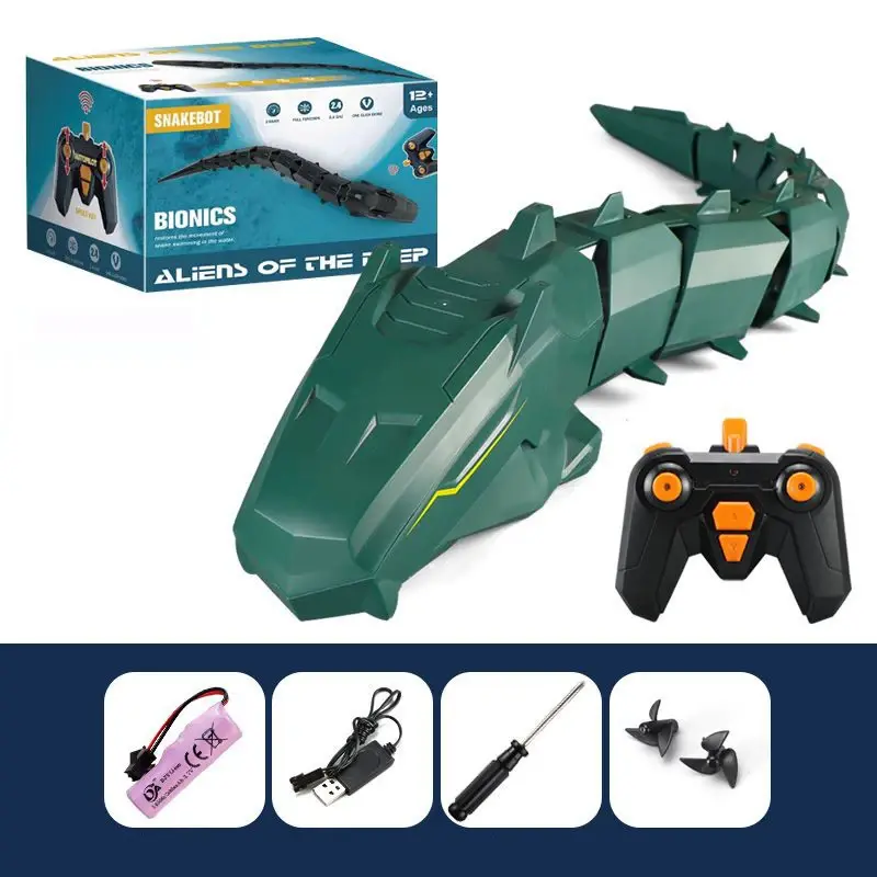 RC Boa Constrictor Swimming In Water Remote Control Snake 4CH Electronic Animal Funny Fish Electric Swimming Pool Toy For Kids