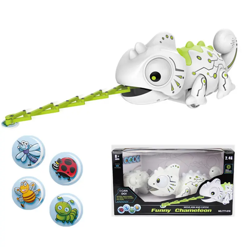 RC Cabrite Intelligent Robot Animal Remot Control Chameleon Walk Eat Electronic Lizard Pets Electric Toys Kids Birthday Gift