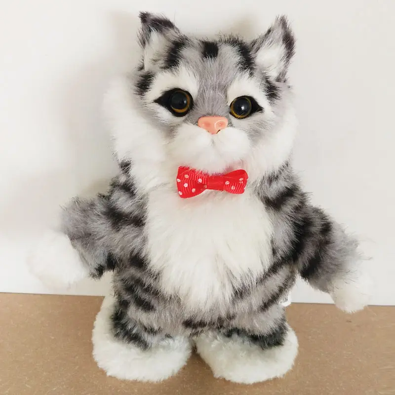 Electronic Plush Cat Toy Sound Control Robot Dog Talking Interactive Animal Pet Sing 72 Song Panda Music Electric Bear Kids Gift