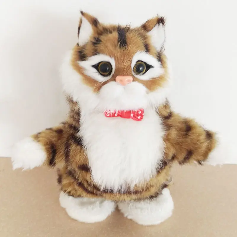 Electronic Plush Cat Toy Sound Control Robot Dog Talking Interactive Animal Pet Sing 72 Song Panda Music Electric Bear Kids Gift