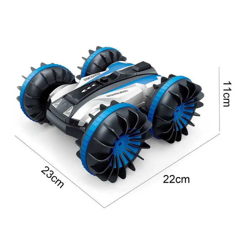 Amphibious Rc Car Remote Control Stunt Car 2 Sides Waterproof Driving On Water And Land 360 Rotate Electronic Vehicle Kids Gift