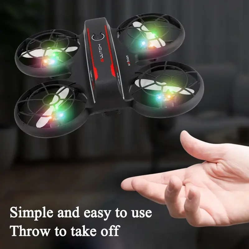 RC Drone Altitude Hold Remote Control Aircraft with LED Light Electronic RC Plane 360 Rotating RC Quadcopter Toy Children Gift