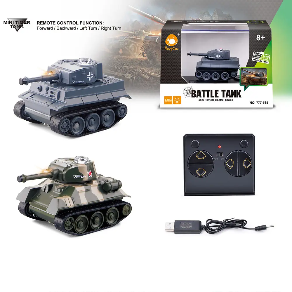 Mini RC Tank Durable Remote Control Military Tank Model Electronic RC Vehicle Toys for Children Boys Girls Birhtday Gift