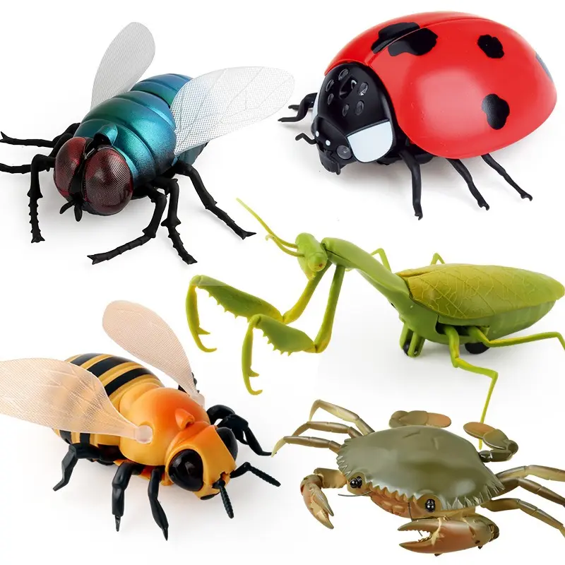RC Crab Fly Model Robotic Insect Trick Electronic Animal Pet Prank Toys Remote Control Mouse Child Adult Gift