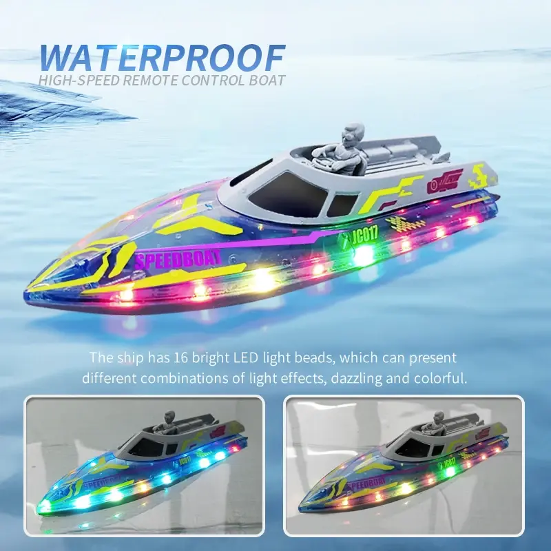 25CM RC Boat with LED LightRemote Control Racing ship 15km/h High Speed gesture control Electric RC speedboat Toys USB Charge