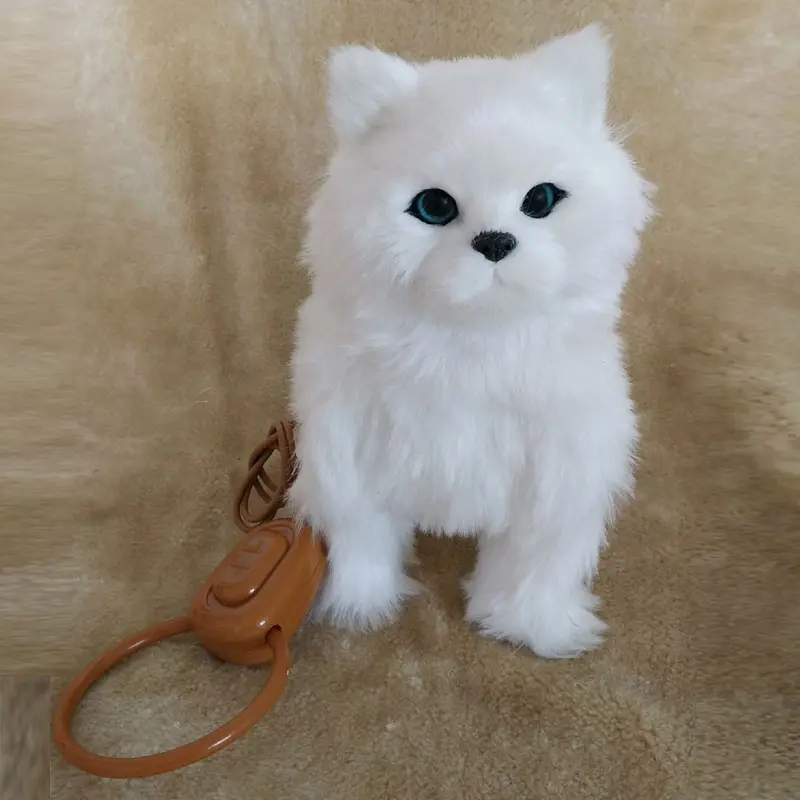 Robot Cat Electronic Plush Cat Singing Songs Dog Walk Electric Kitten Leash Control Music Kitty Pet Cute Animal Toy Kids Gift