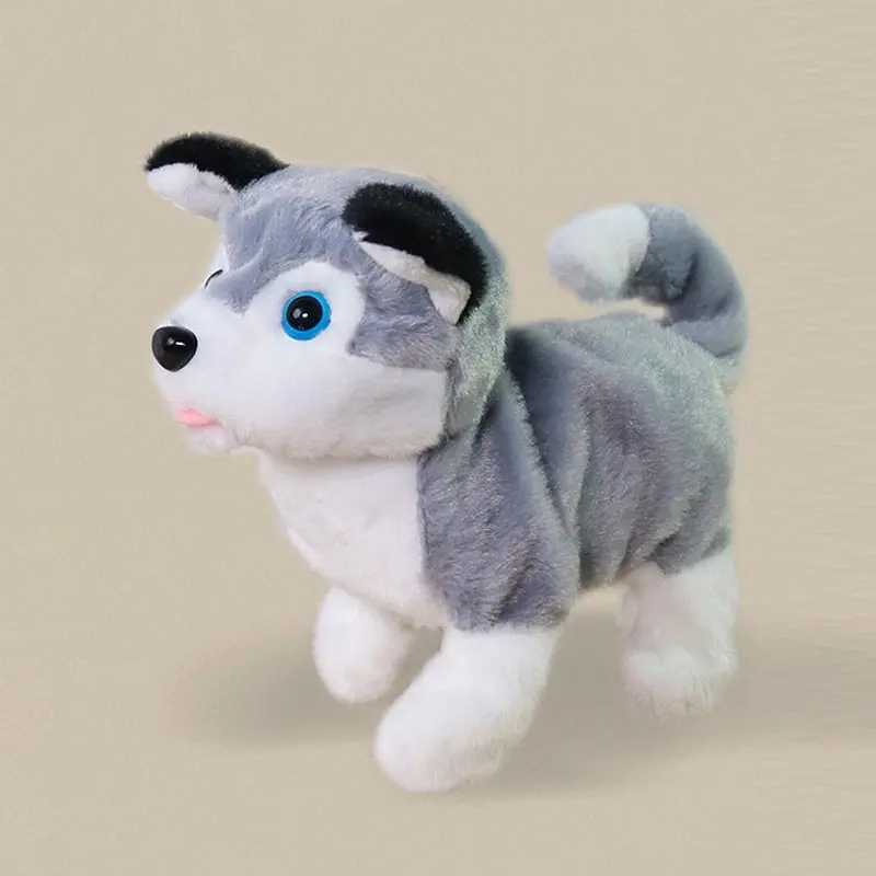 Robot Dog Electronic Dog Plush Puppy Jump Wag Tail Leash Teddy Toys Walk Bark Funny Toys For Children Birthday Gift