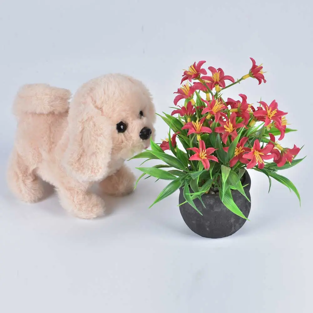 Robot Dog Electronic Dog Plush Puppy Jump Wag Tail Leash Teddy Toys Walk Bark Funny Toys For Children Birthday Gift