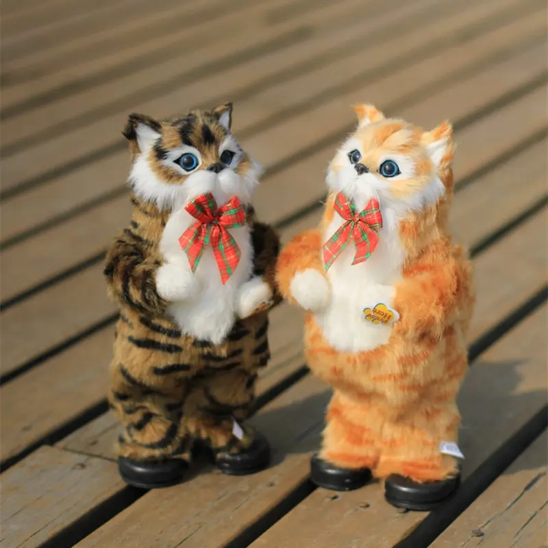 30CM Electronic Plush Cat Toy Music Robot Animal Dance Sing Song Kitty Soft Electric Pet Doll Cute Kids Baby Funny Birthday Gift