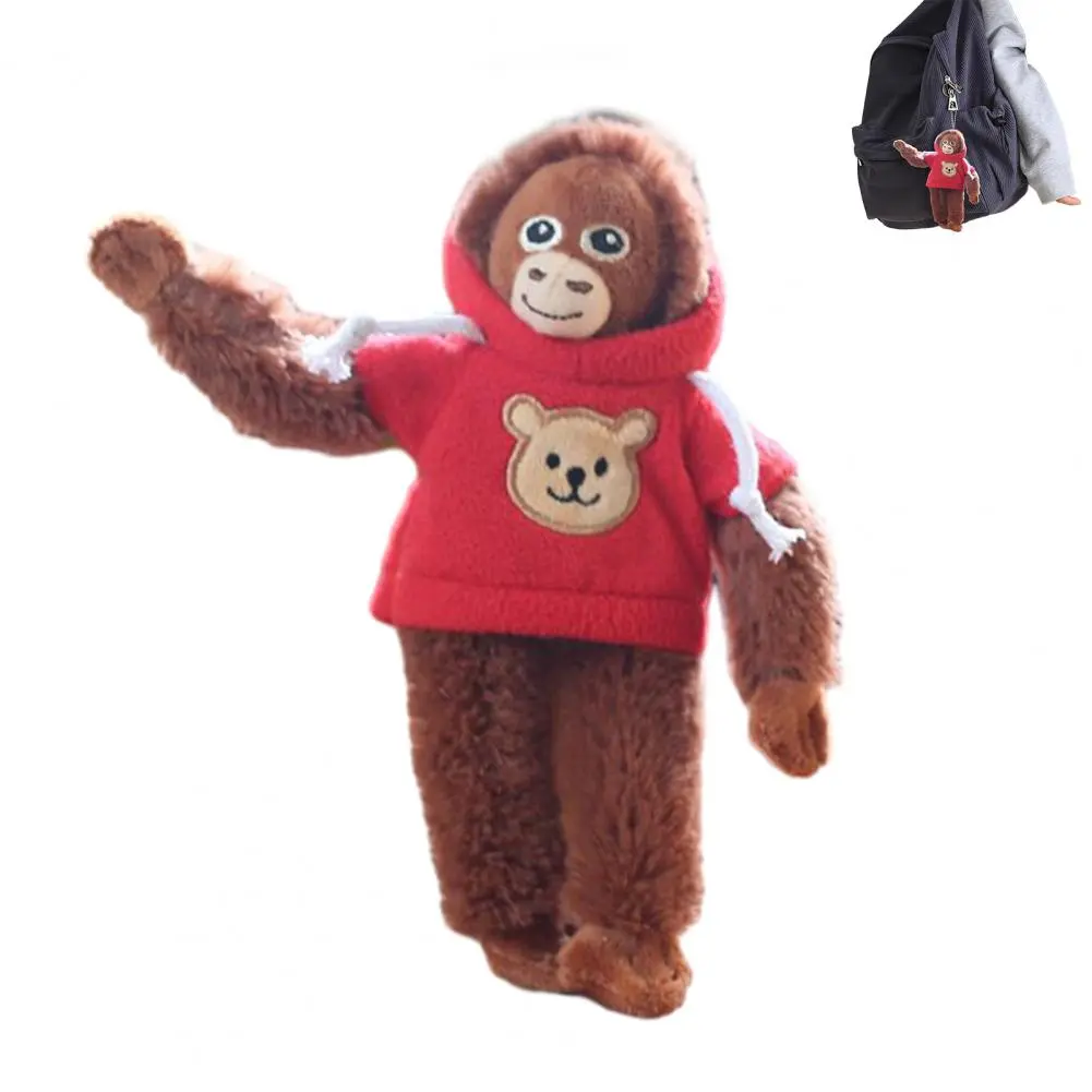 Doll Pendant Plush Monkey Adorable Monkey Keychain Charm Cute Monkey Keychain Plush Ornament Set with for Boys for Backpacks