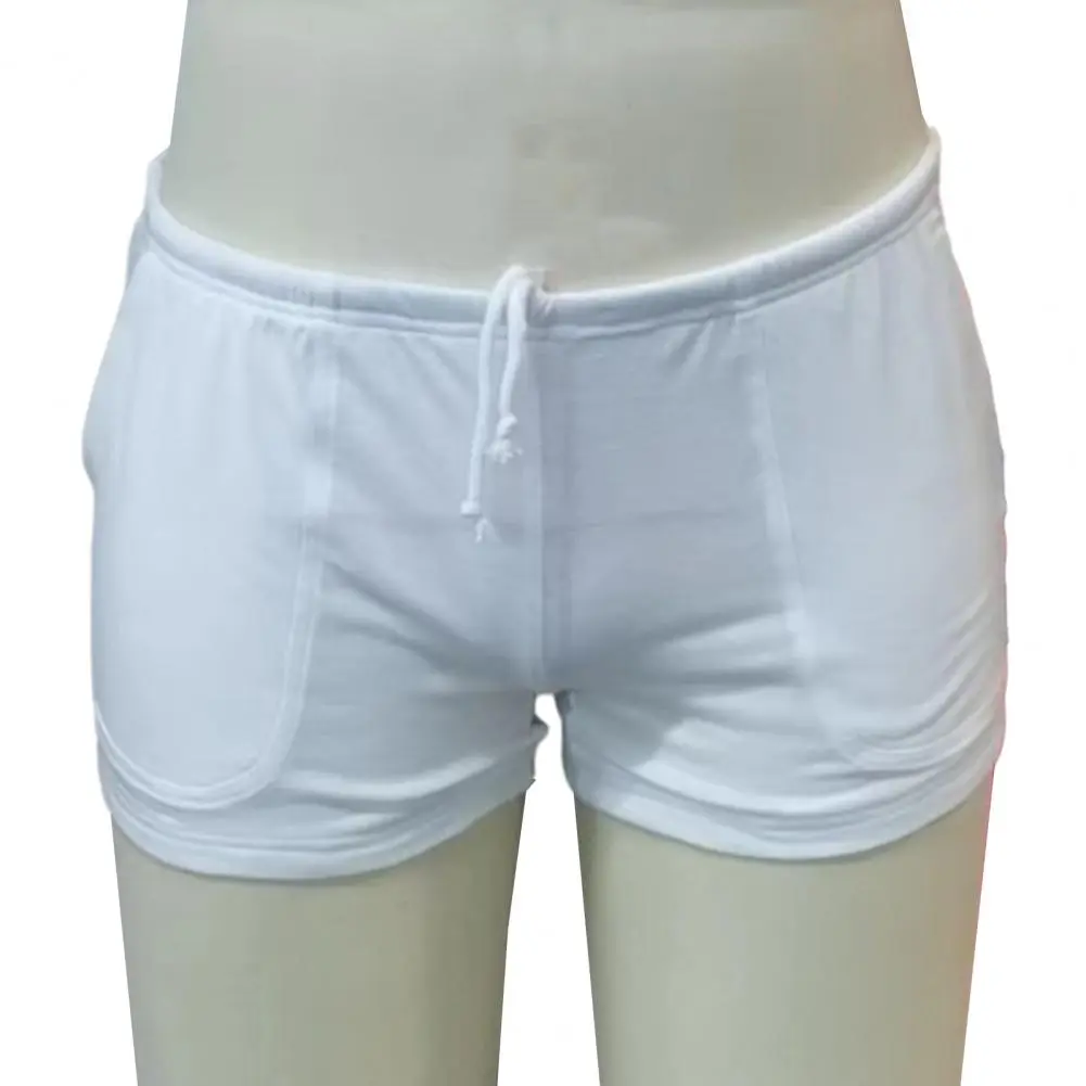Adjustable Waist Men Shorts Men Drawstring Shorts Men's Drawstring Waist White Summer Shorts for Beach Vacation Leisure Sports