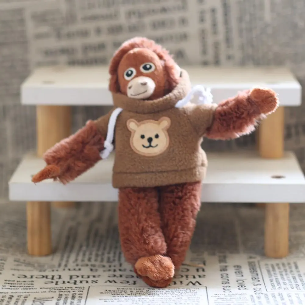 Doll Pendant Plush Monkey Adorable Monkey Keychain Charm Cute Monkey Keychain Plush Ornament Set with for Boys for Backpacks
