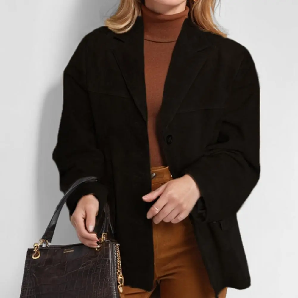 Women Workwear Suit Coat Women Suit Coat Elegant Lapel Suit Coat for Women Long Sleeve Business Outerwear Stylish for Urban