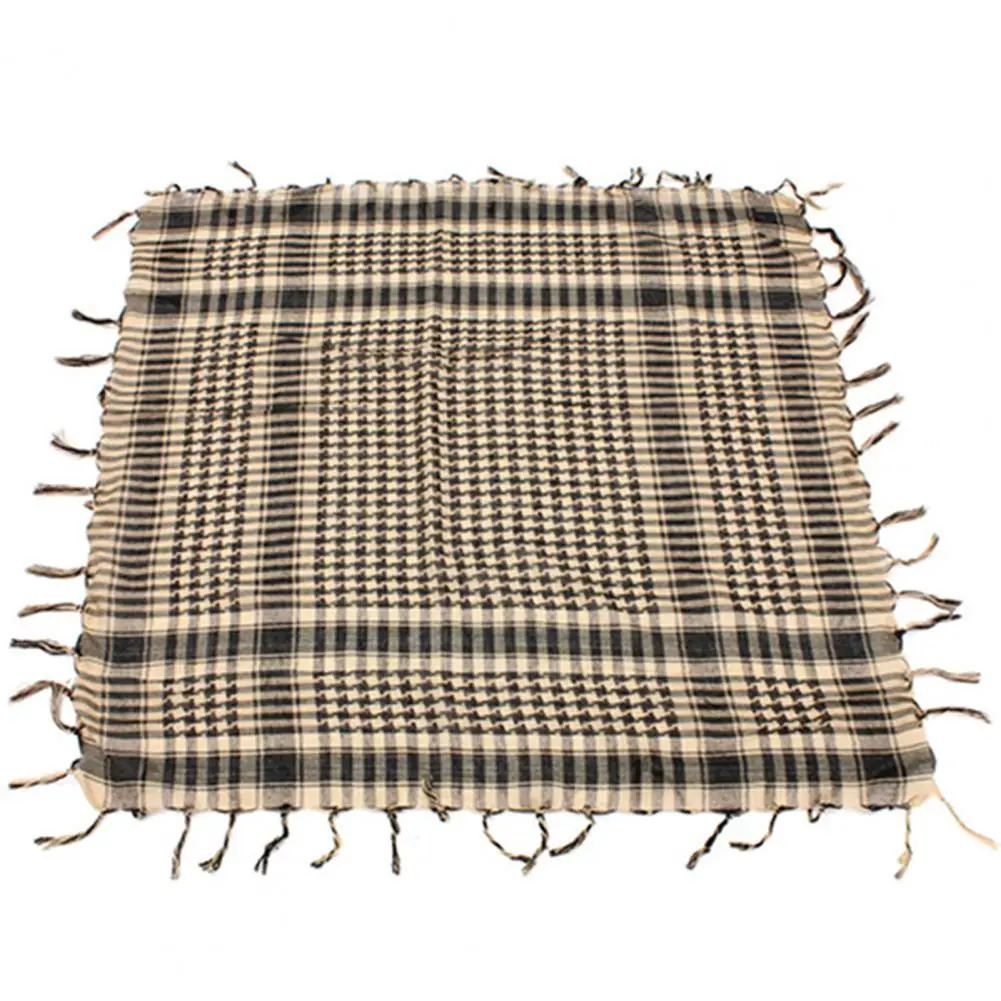 Unisex Scarf Cotton Shawl with Tassels Plaid Pattern Keffiyeh Scarf Fashion Wrap Pashmina Shemagh for Winter Work Street Wear