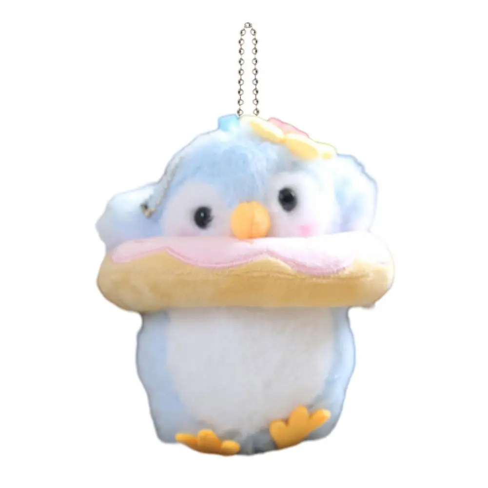 Fine Sewn Keychain Pendant Doll Pendant Keychain Colorful Penguin Doll Keychain Charm Fine Sewn Pendant Keyring Easy to for Bags