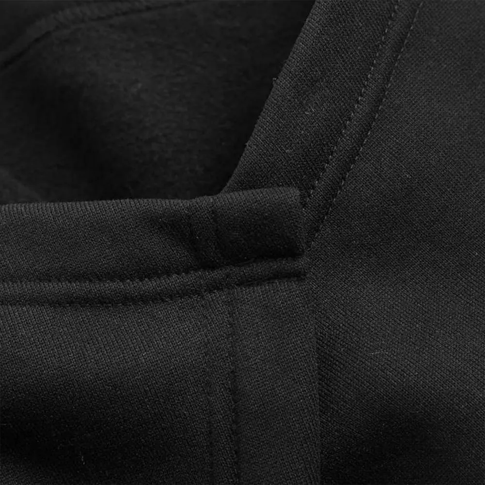 Men Wool Blend Jacket Mid-length Men Windbreaker Punk Style Men's High Collar Cloak Coat with Irregular Hem Street for Winter