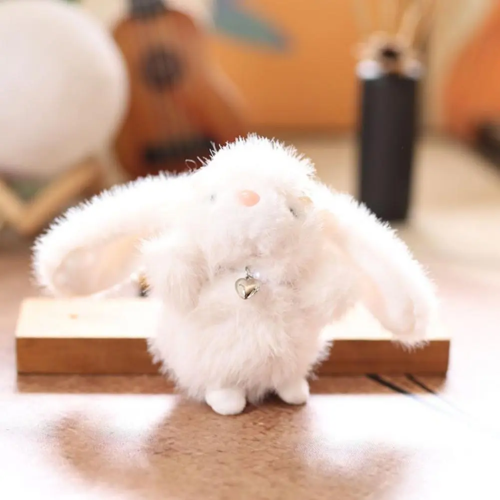 Keychain for Backpack Doll Pendant Keychain Cute Rabbit Plush Keychain with Heart Necklace Doll Pendant Adorable for Car