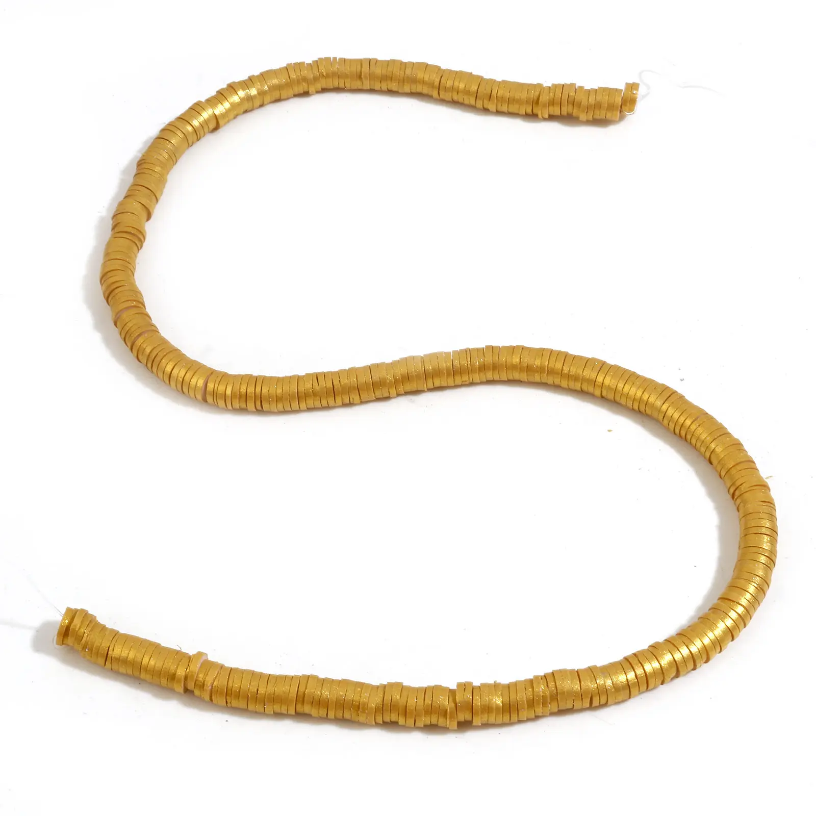 2Strands (Approx 330PCs/Strand)  4mm 6mm Polymer Clay Beads Round Flat Multicolor Loose Spacer Beads DIY Making Jewelry