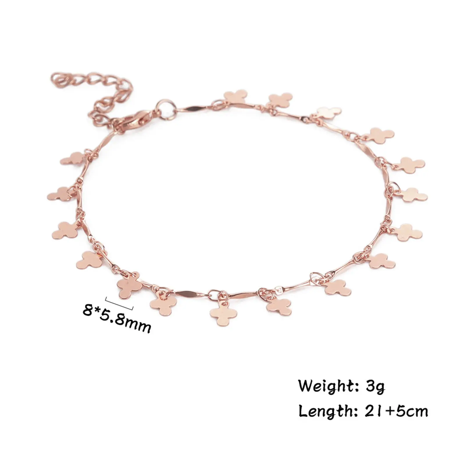 304 Stainless Steel Stylish Link Chain Anklet Cross Tassel Charms For Women on the leg Beach Foot Jewelry 21cm(8 2/8") long