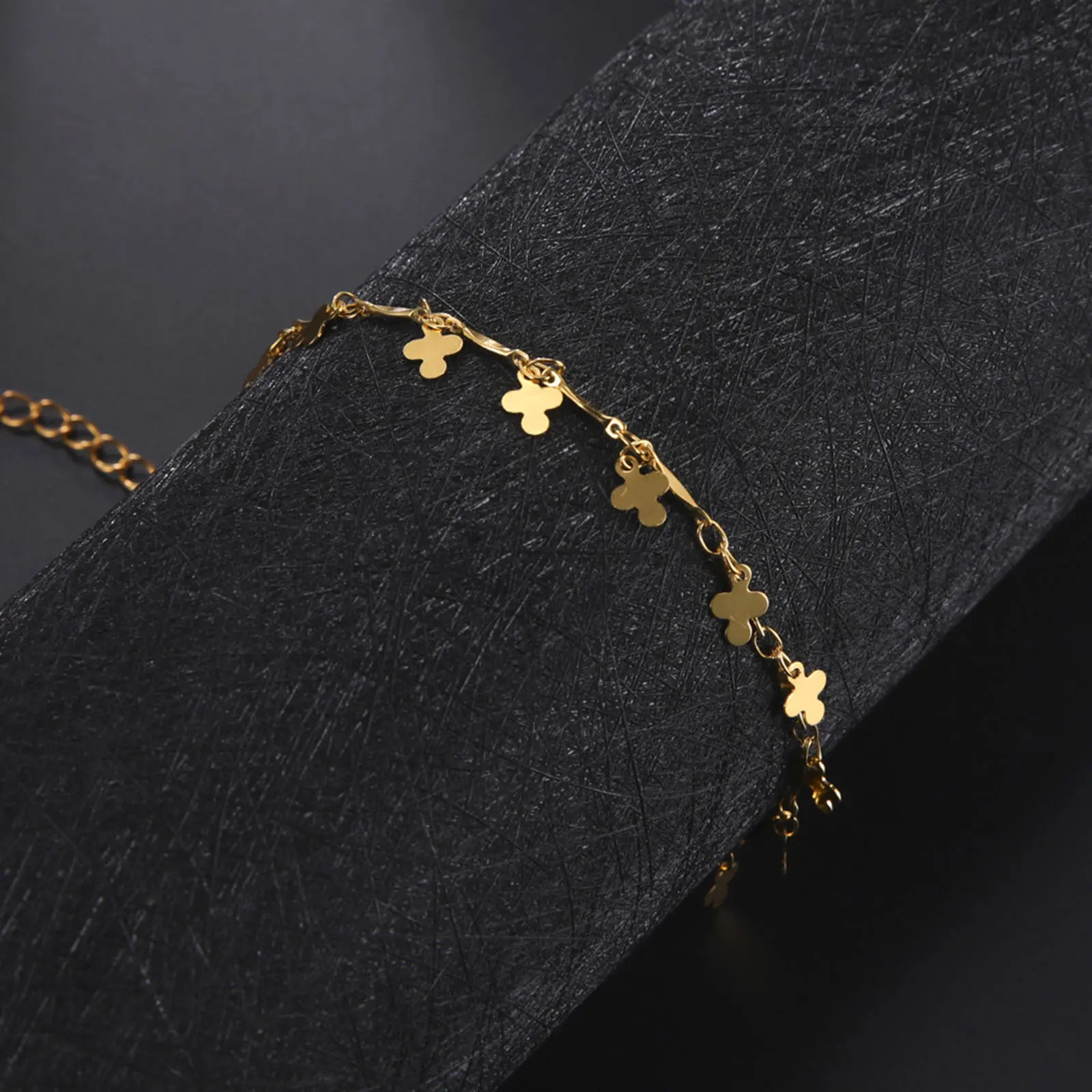 304 Stainless Steel Stylish Link Chain Anklet Cross Tassel Charms For Women on the leg Beach Foot Jewelry 21cm(8 2/8") long
