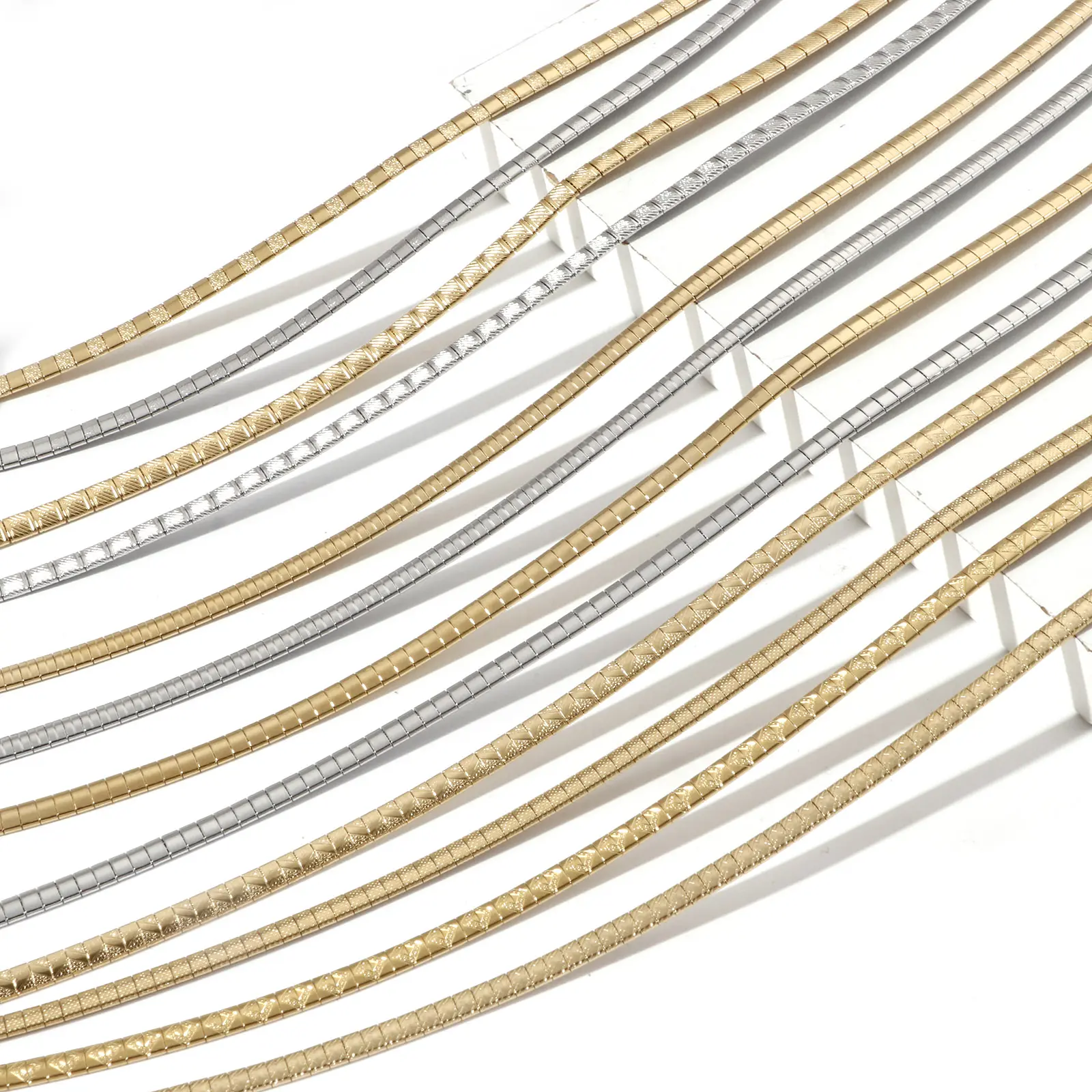 304 Stainless Steel  Chain Collar Neck Ring Necklace For Men Women Punk Hip Hop Necklace Jewelry 45.5cm(17 7/8") Long, 1PCs