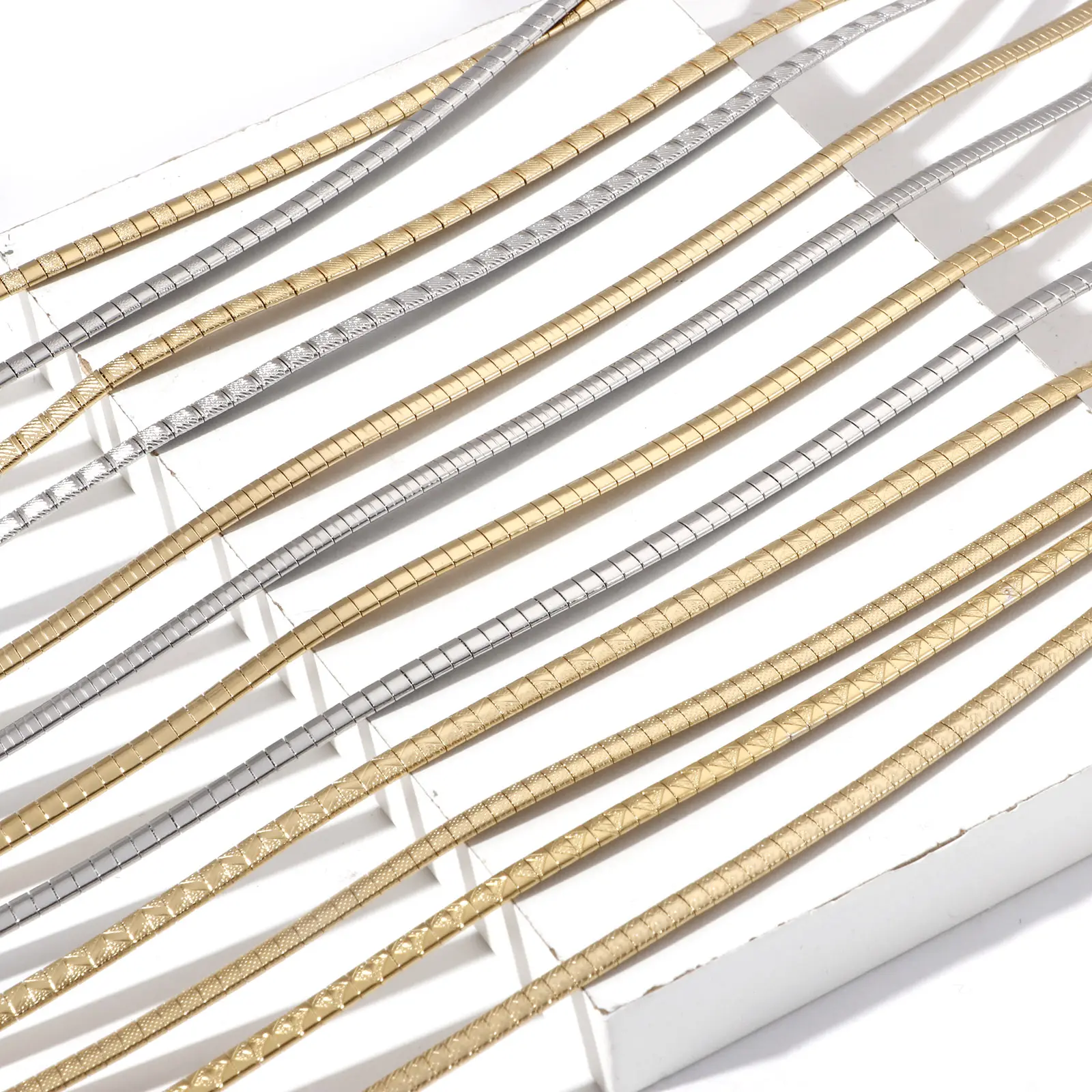 304 Stainless Steel  Chain Collar Neck Ring Necklace For Men Women Punk Hip Hop Necklace Jewelry 45.5cm(17 7/8") Long, 1PCs