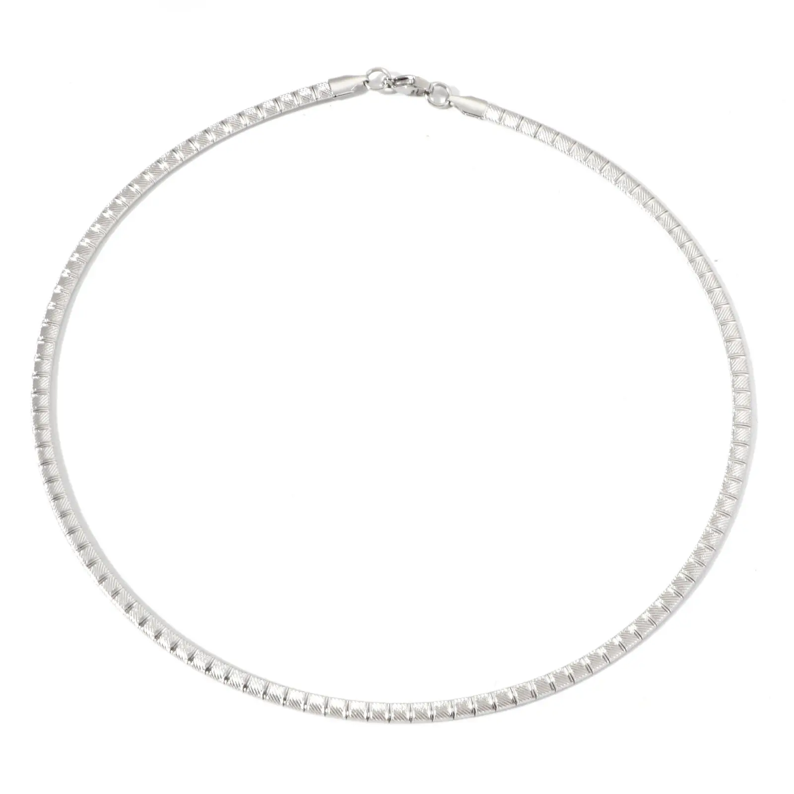 304 Stainless Steel  Chain Collar Neck Ring Necklace For Men Women Punk Hip Hop Necklace Jewelry 45.5cm(17 7/8") Long, 1PCs