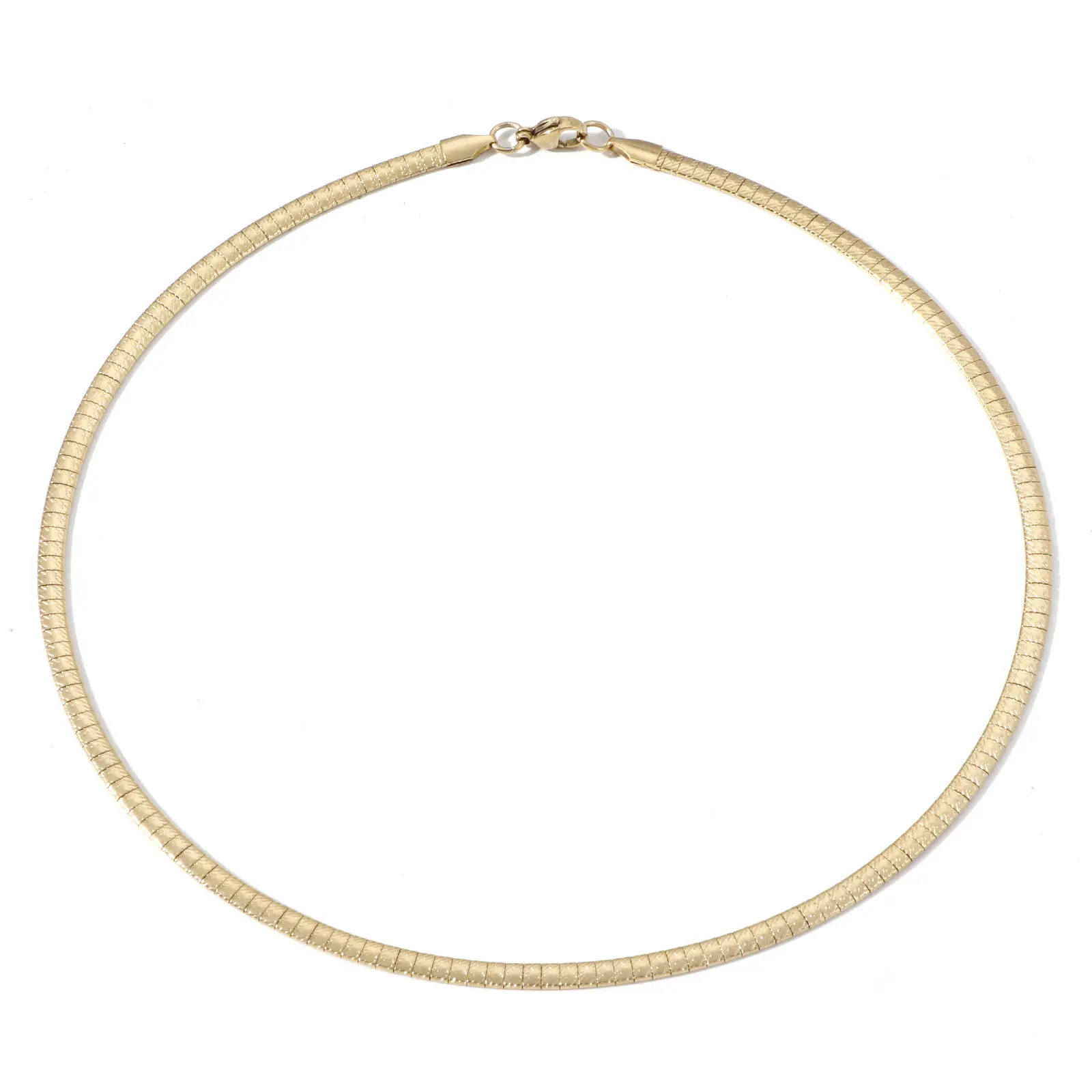 304 Stainless Steel  Chain Collar Neck Ring Necklace For Men Women Punk Hip Hop Necklace Jewelry 45.5cm(17 7/8") Long, 1PCs