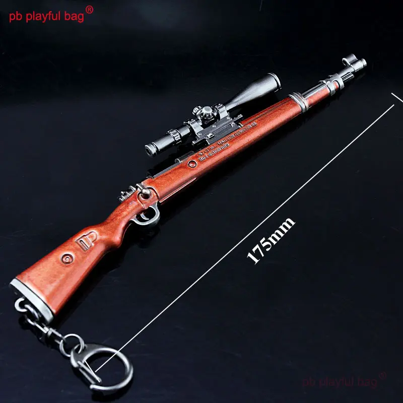 18CM Mini Alloy Toy Gun Model Figures Kar98k Keychain Toy Decoration Crafts Adult Tactics Collection Kids Christmas Gift HG280