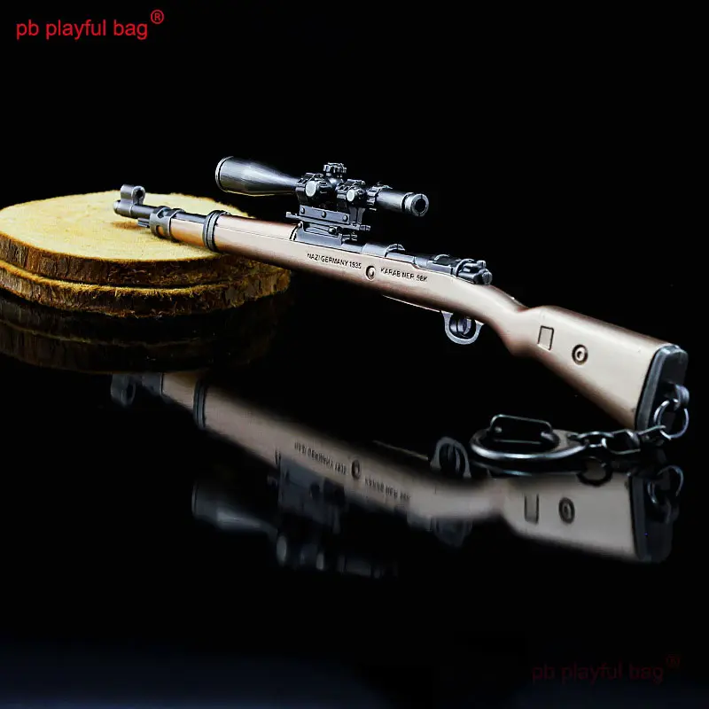 18CM Mini Alloy Toy Gun Model Figures Kar98k Keychain Toy Decoration Crafts Adult Tactics Collection Kids Christmas Gift HG280