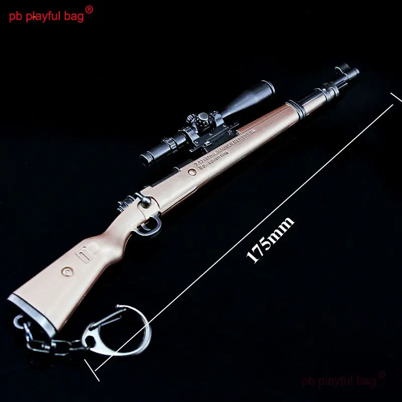 18CM Mini Alloy Toy Gun Model Figures Kar98k Keychain Toy Decoration Crafts Adult Tactics Collection Kids Christmas Gift HG280
