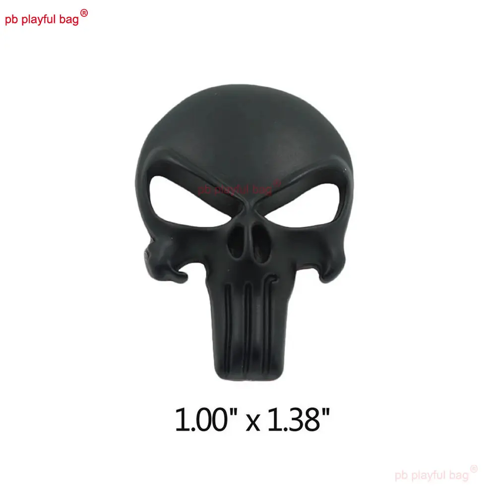 3D Solid Metal Sticker Tactical Skull AR15 AR10 AK47 AK74 M4 M16 Toy Gun Decoration Toy Accessories DIY Gel Ball Sticker QG658