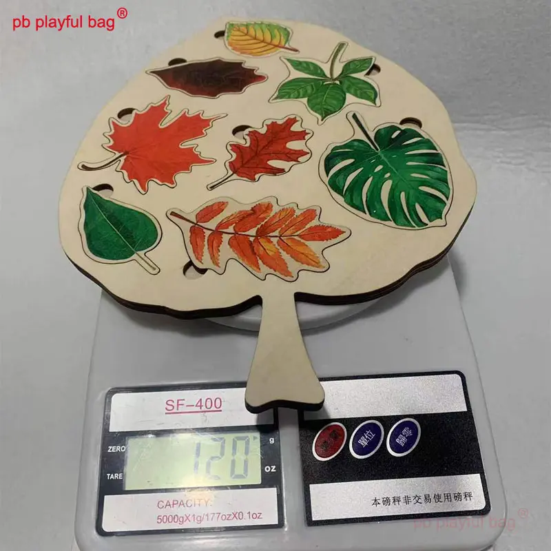 Wooden Montessori Puzzles Kids Educational Toys Leaf Puzzle Drawing Christmas Gifts Jigsaw Board Cognition Game UG309