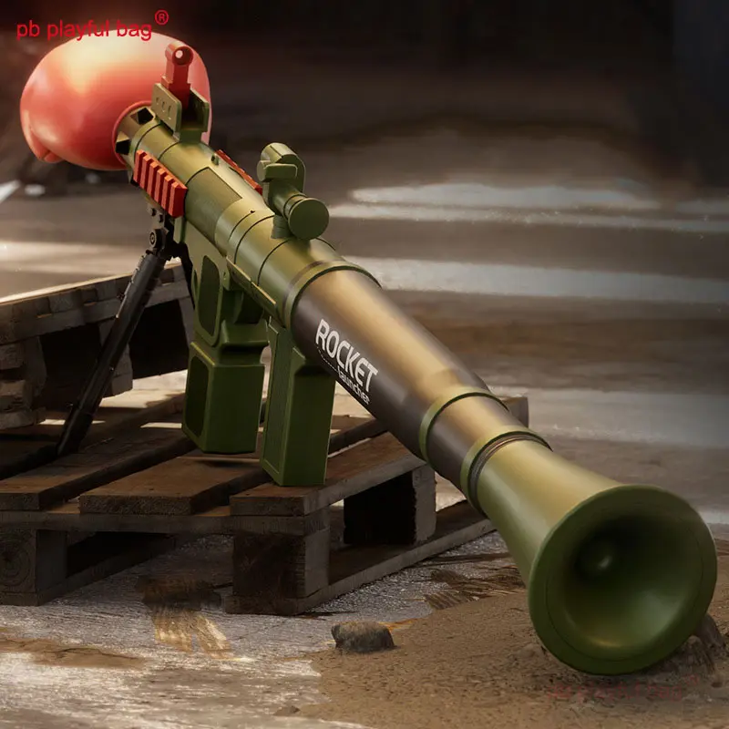 Outdoor Sports Children RPG Grenade Rocket Launcher Iron Fist Soft Bullet Toy Accessories Military Model CS Game Gift QG460