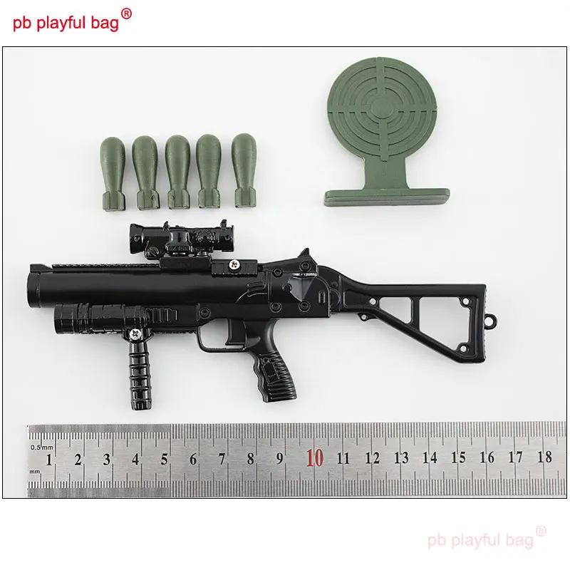 17cm Grenade Rocket Launcher Figures Mini Metal Equipment Model CS Toy Gun Boys' Toys Decorative Ornament Gift HG279