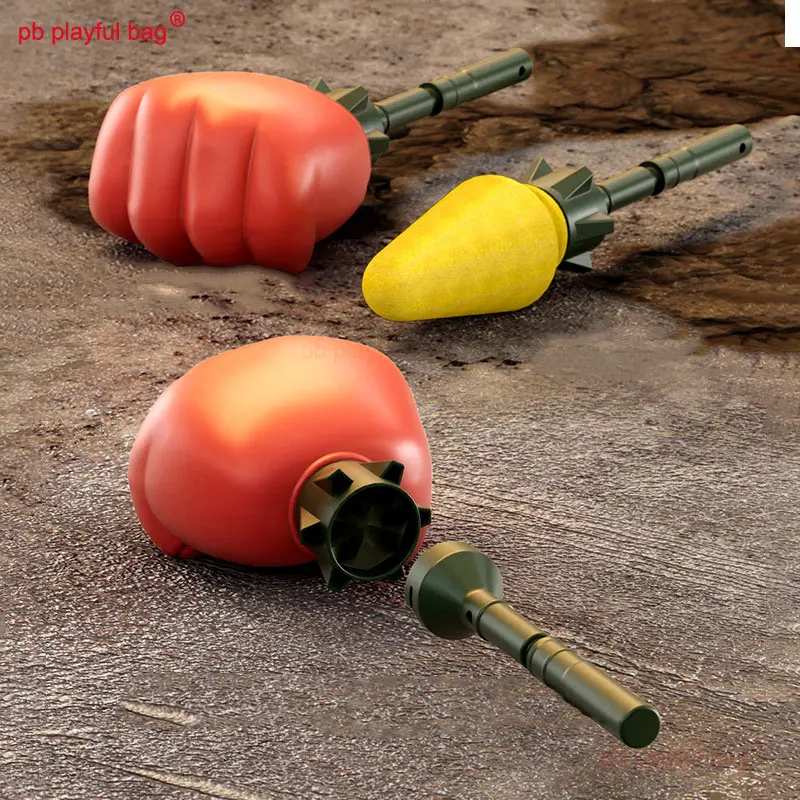 Outdoor Sports Children RPG Grenade Rocket Launcher Iron Fist Soft Bullet Toy Accessories Military Model CS Game Gift QG460