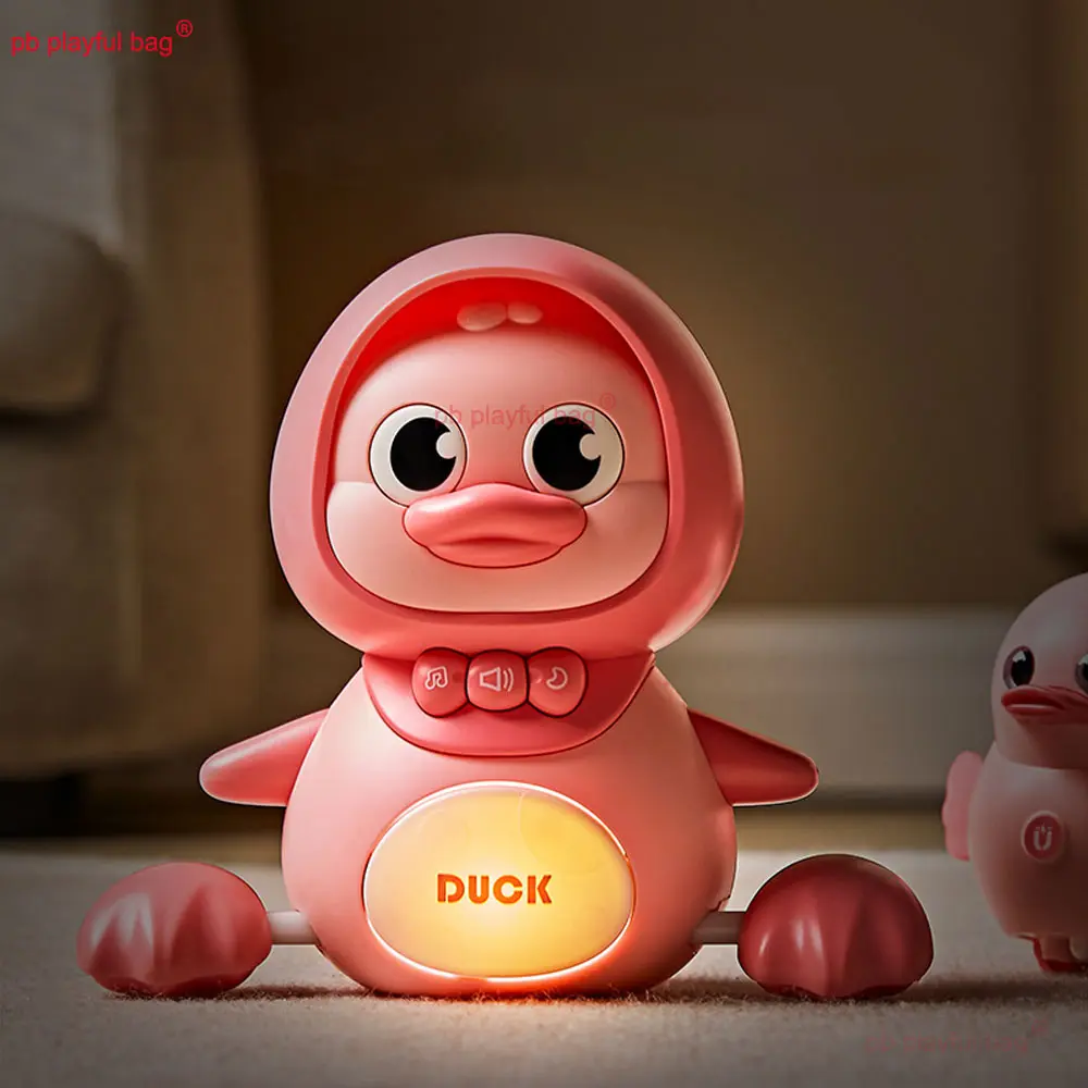 Electric Swinging Learning Duck Crawling Toy Magnetic Adsorption Light Music Electronic Pets Children's Toys Gift VG185