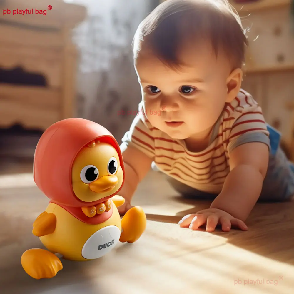 Electric Swinging Learning Duck Crawling Toy Magnetic Adsorption Light Music Electronic Pets Children's Toys Gift VG185