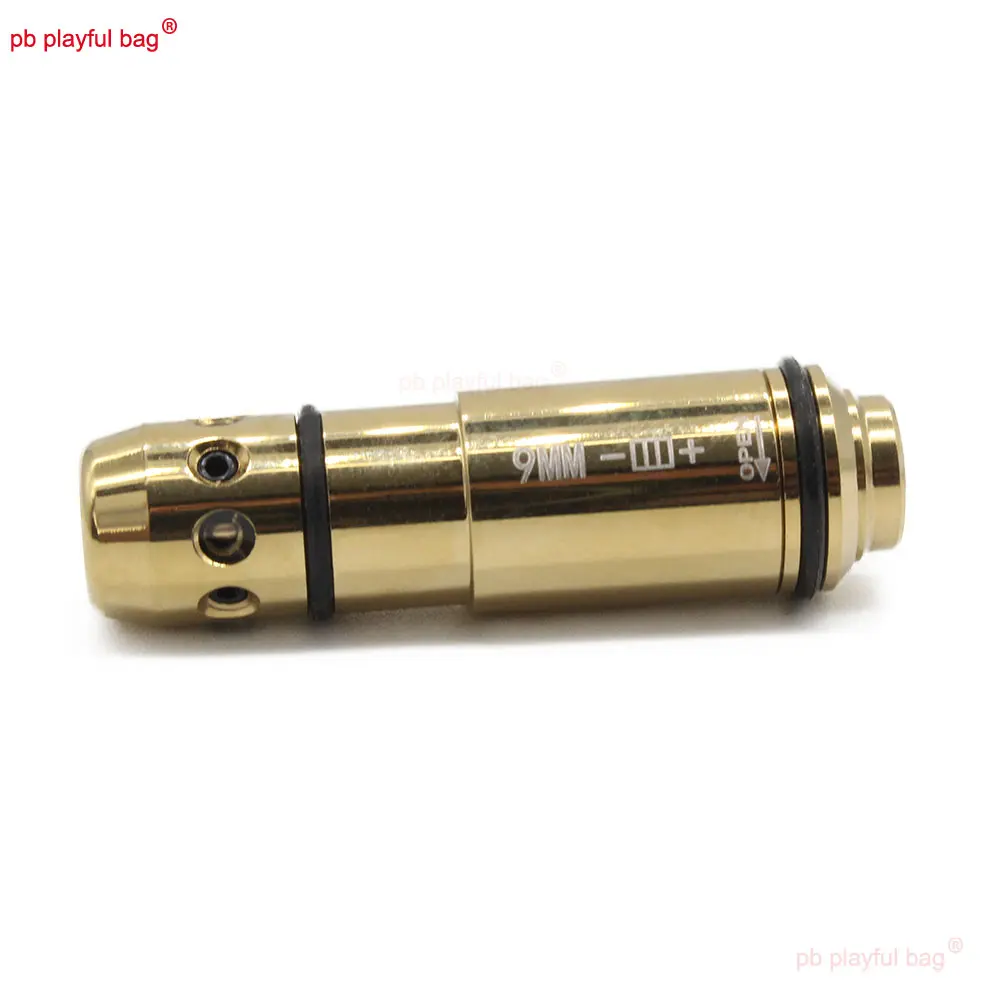Outdoor Sport 9mm Cone Head Red Dot Sight Brass Training 2MW Laser Bullet 9*19mm Adult CS Game Launch Toy Accessories QG498