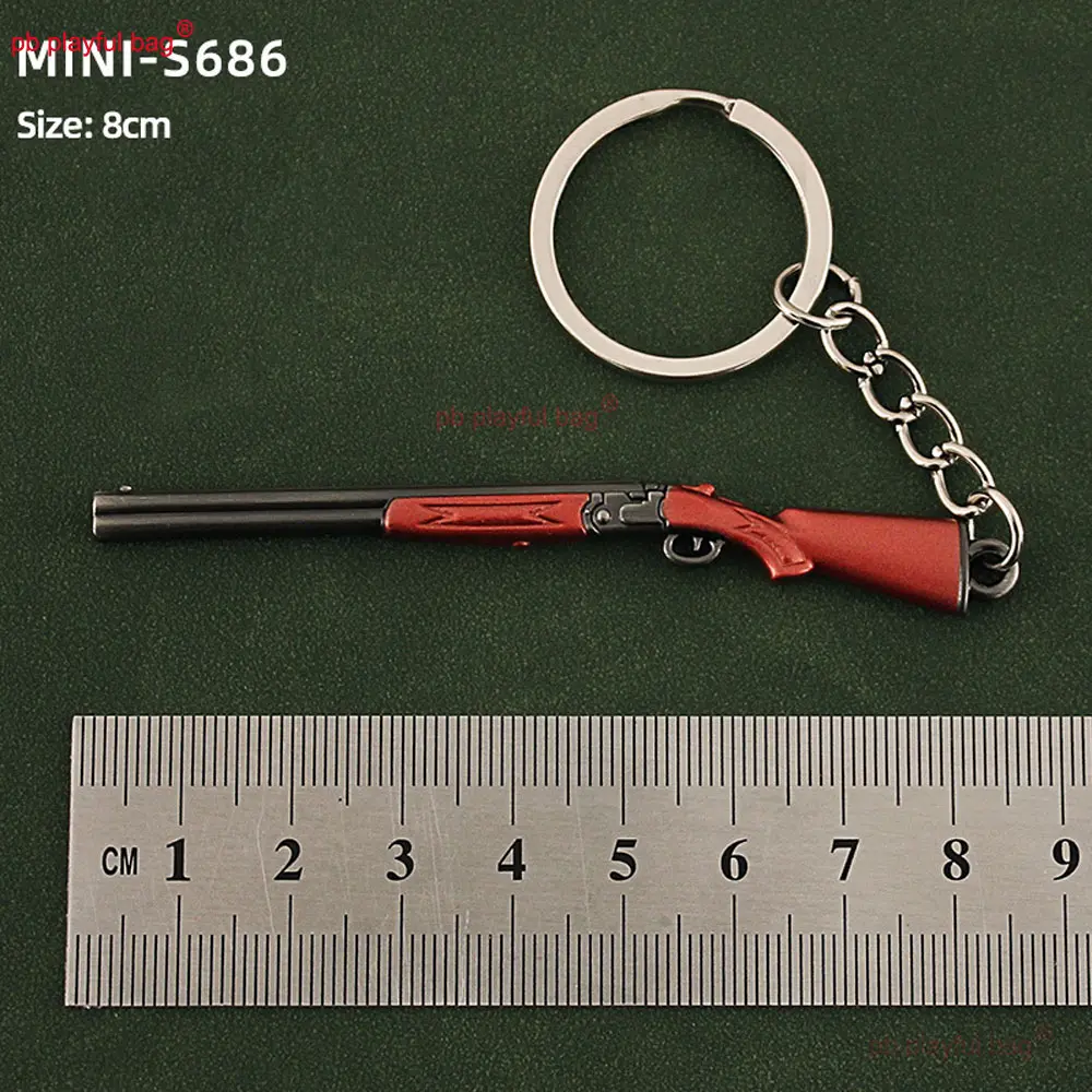 Mini CS Game Pendant P90 S686 DP-28 UZI  M249 Alloy Keychain Metal Gun Model Toy Accessories Christmas Gift Kids Gifts ZG370