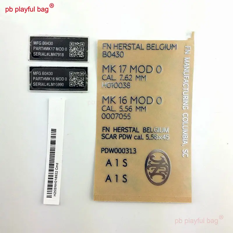 PB Playful bag Gel ball guns for jinming scar DIY metal sticker.